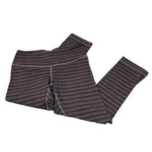 Lululemon Wunder Train Crop Textured Striped Slate size 6